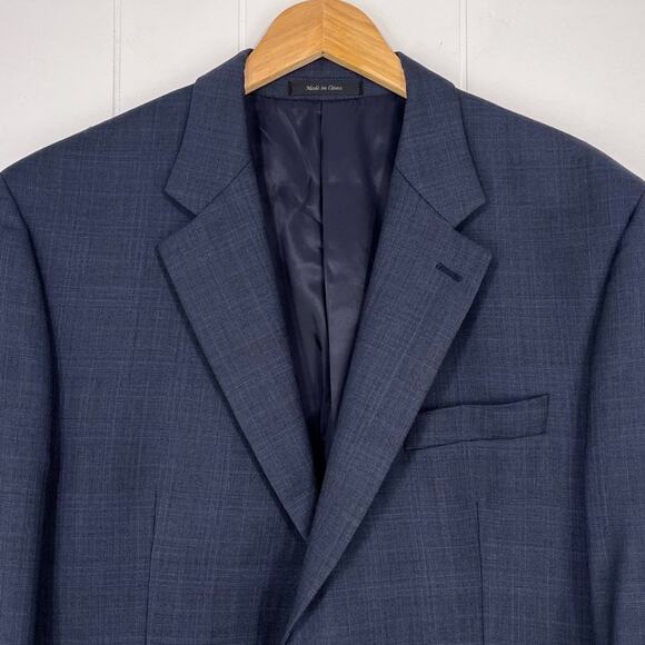 Lauren Ralph Lauren Blazer Sport Coat Jacket Pure Wool Two Button Size 43R Blue - Picture 2 of 14